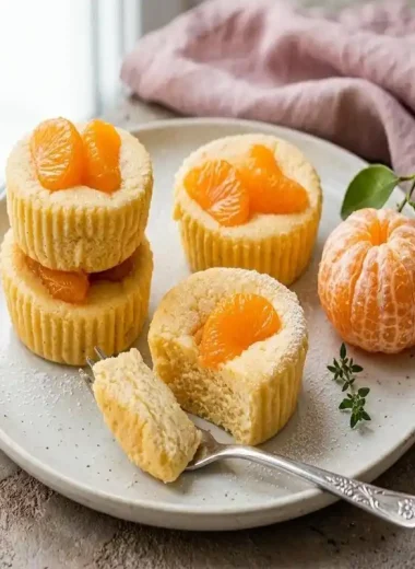 Käsekuchen Muffins mit Mandarin