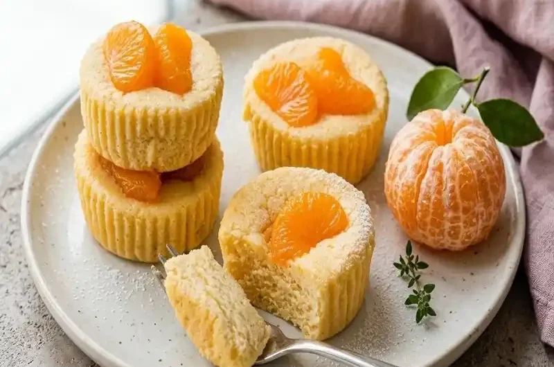 Käsekuchen Muffins mit Mandarin – köstlich & schnell